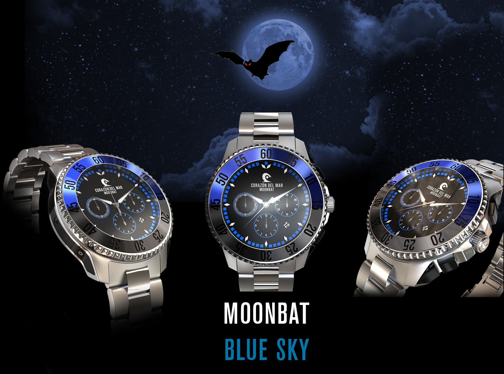 Moonbat Chronograph Blue Sky